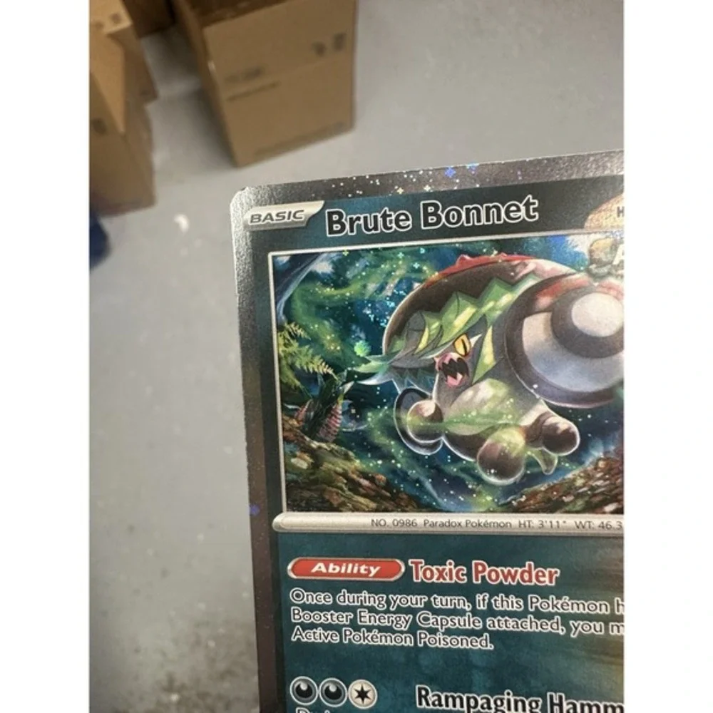 Pokemon Card Brute Bonnet 123/182‎ 2 FART SWIRLS DOUBLE 🌀 Holo Cosmos Rare NM